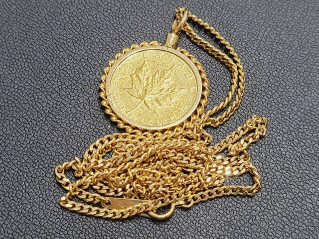 k24/k18 金貨付きネックレス 19.3g
