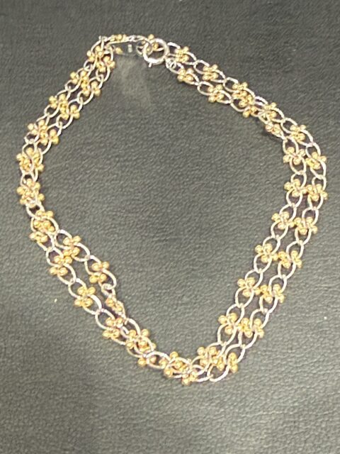 金　貴金属　K18　Pt900　コンビ　ネックレス　プラチナ