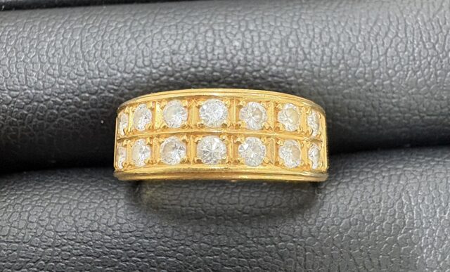 金 K18 リング 指輪 4.4g md0.53ct 貴金属 ジュエリー