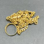 金 K18 喜平ネックレス、リング 18金 アクセサリー 2点 54.7g