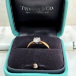 Tiffany　K18ブランドリング　ダイヤモンド付き