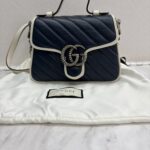 グッチ 　GGマーモント ミニ トップハンドル ハンドバッグ 2way ショルダーバッグ 