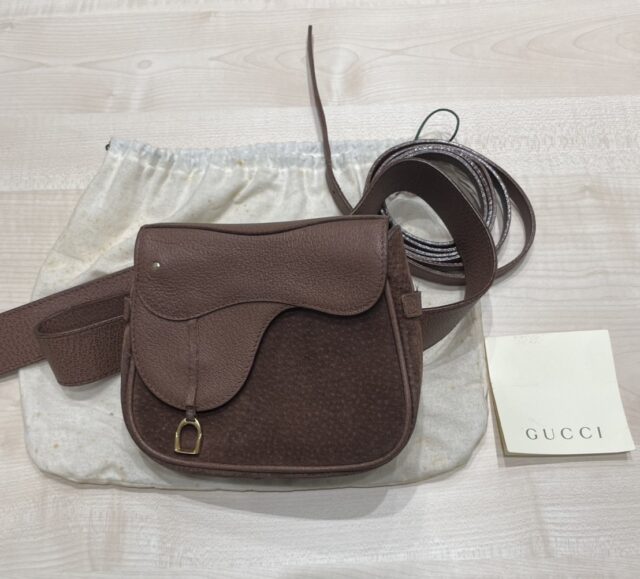 GUCCI オールドグッチ サドル ショルダーバッグ 付属品あり