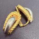 貴金属 Pt900 K18コンビ イヤリング