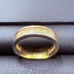 貴金属 Pt900/K18 指輪 MD0.1ct