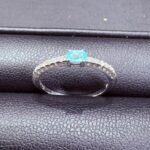 貴金属 指輪 K18WG パライバトルマリン付きリング