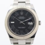 ROELX ロレックス デイトジャスト 116334 ランダム番 オイスターブレス SS ブラックローマン