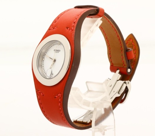 Hermès アーネ デイト 白文字版 革ベルト HA3.210 ブランド時計