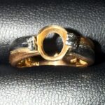 プラチナ＆金　コンビ　リング　石欠け　K18　Pt900　アクセサリー　金　貴金属