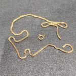 K18/18金 千切れたネックレス/アクセサリー