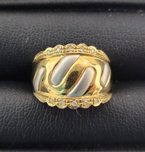 K18/pt900　18金/プラチナ900 コンビリング