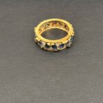 K18 青石付きデザインリング