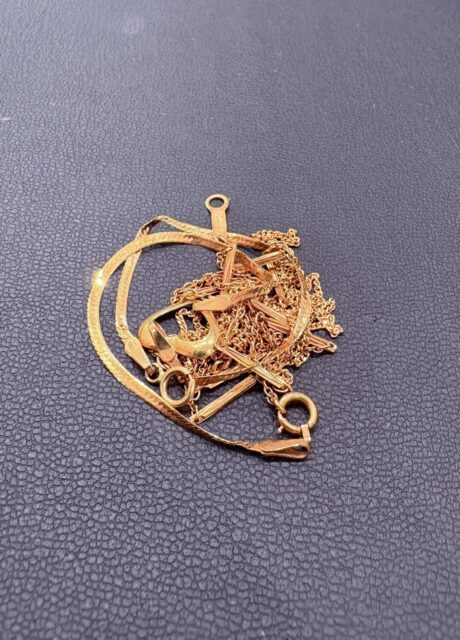 貴金属 18金 K18 チェーンの切れたネックレス 