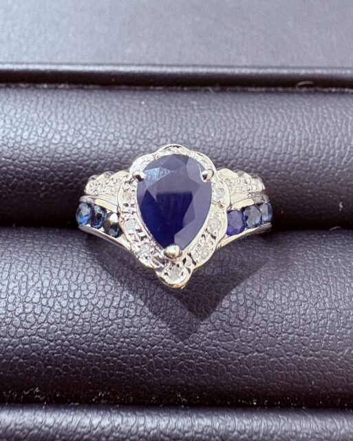 ジュエリー プラチナ リング 宝石 ダイヤモンド サファイア
