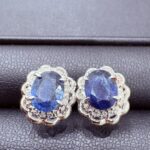 ジュエリー プラチナ ピアス 宝石 ダイヤモンド サファイア