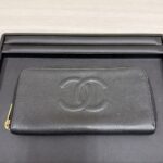 CHANEL シャネル ココマーク キャビアスキン ラウンドファスナー財布