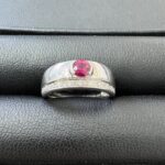 Pt900　色石付リング
