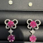 K18　ホワイトゴールド　ピアス