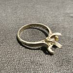 K14WG/14金ホワイトゴールド　石の取れた指輪/リング