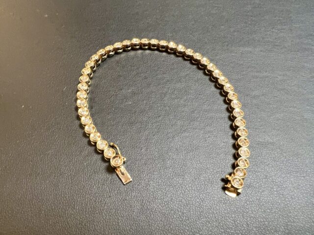 貴金属 K18 ダイヤモンド テニスブレスレット アクセサリー