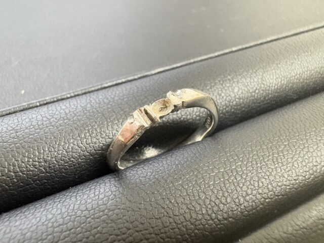 Pt900 プラチナ リング 2.5g ダイヤ取れ アクセサリー