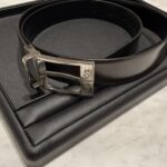 LOEWE ロエベ レザーベルト シルバーナックル