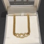 Dior ディオール ネックレス ラインストーン ゴールドカラー 箱あり