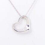 ＴＩＦＦＡＮＹ　オープンハートネックレス　ＰＴ９５０　メレダイヤ　４０ｃｍ