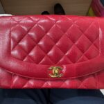 シャネル ブランドバッグ キャビアスキン ダイアナ マトラッセ25